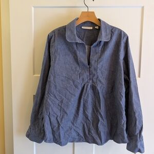Chambray Pullover Shirt - Blue